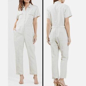 Outerknown Cream Short Sleeve S.E.A. Jumpsuit